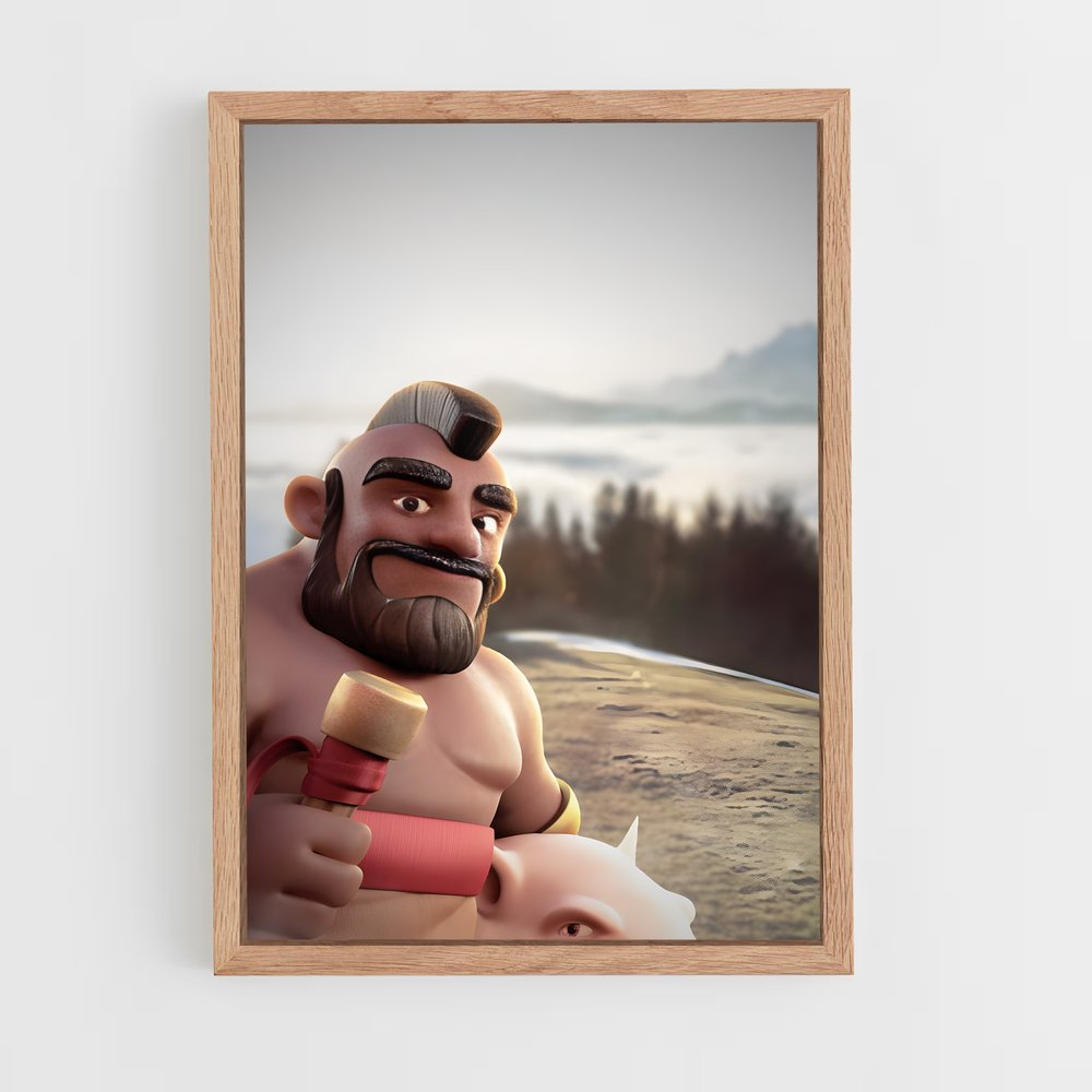 Poster Le Cavalier Cochon – affiche Clash royale (vue 4)